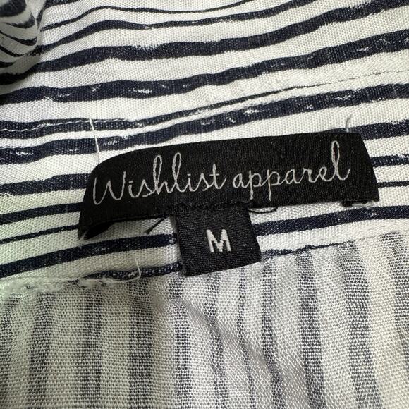 Wishlist Apparel ShortSleeve Romper Short Jumpsuit Black/ White Striped Size M4c - Picture 4 of 7